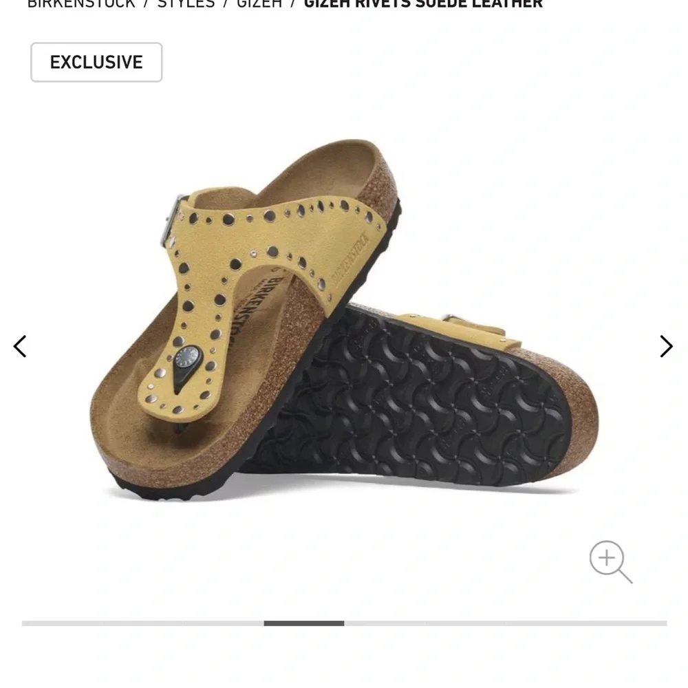 Birkenstock Gizeh Riveted Ochre Sandals - Picture 3 of 5